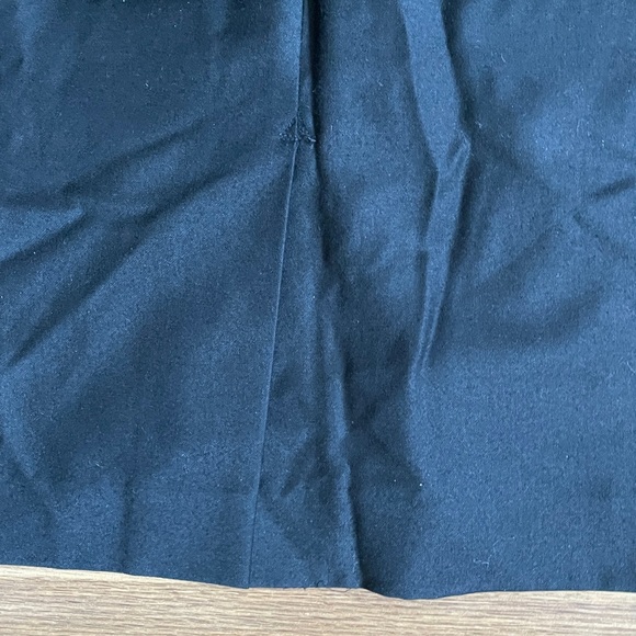 Max Mara Black Sheath Dress Sheer Shoulder Sleeve Leather Trim Made in Italy - Picture 14 of 16